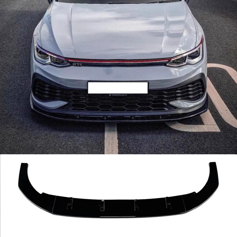 Para Volkswagen Golf 8 MK8 GTD GTE R-Line GTI Clubsport 2020-2024 Labio Spoiler Divisor Protector de Parachoques Delantero Estilo Maxton