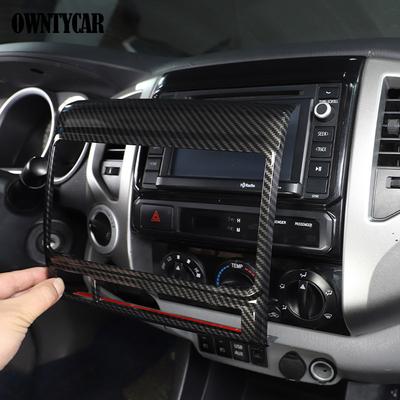 For Toyota Tacoma 2011-2015 ABS Carbon Fiber Car Center Control Navigation Screen Decorative Frame Stickers Interior Accessories
