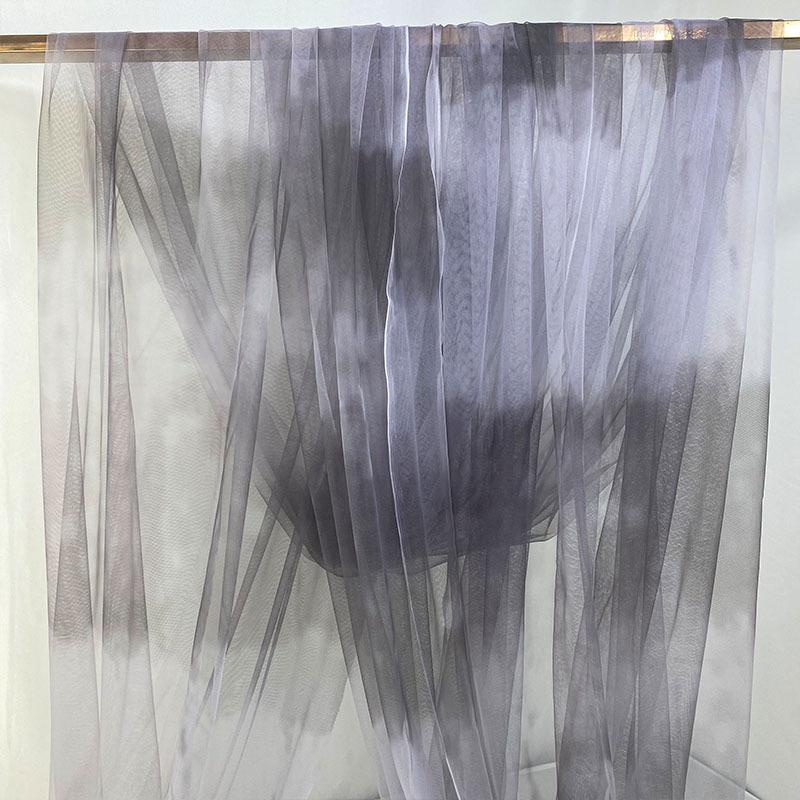 Green Chinese Gauze Cloth Background Decoration Gradient Texture Ink Ancient Style Pavilion Gauze Curtain Mesh Fabric Veil