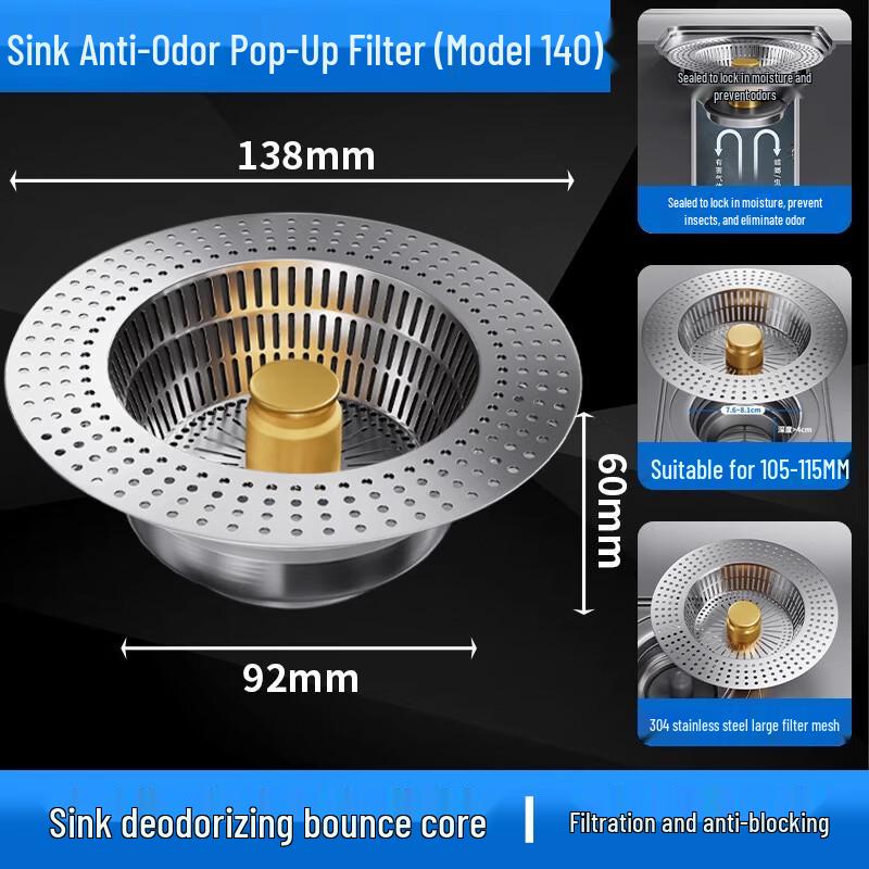 

Premium Stainless Steel Sink Filter Mesh
