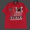 Vintage 90's Panthers Football Red Large T Shirt 1998 Pekin State Champions Football Team Shirt Size L
