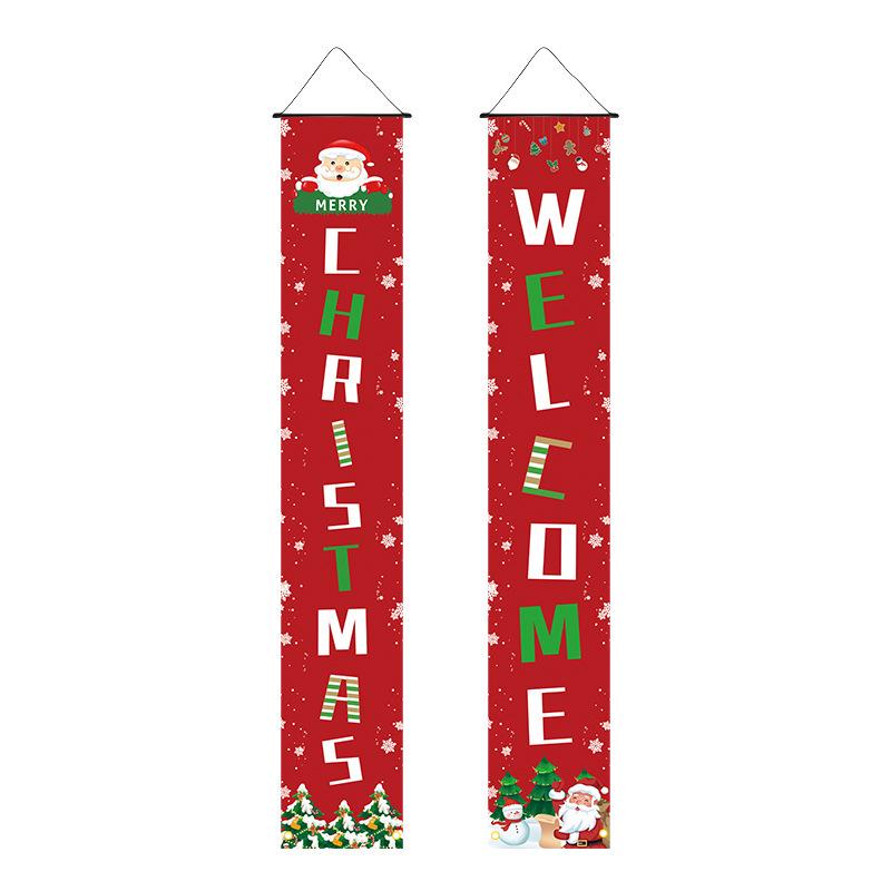 Christmas Nutcracker Couplets Door Curtain Flags | Festive Porch Decor