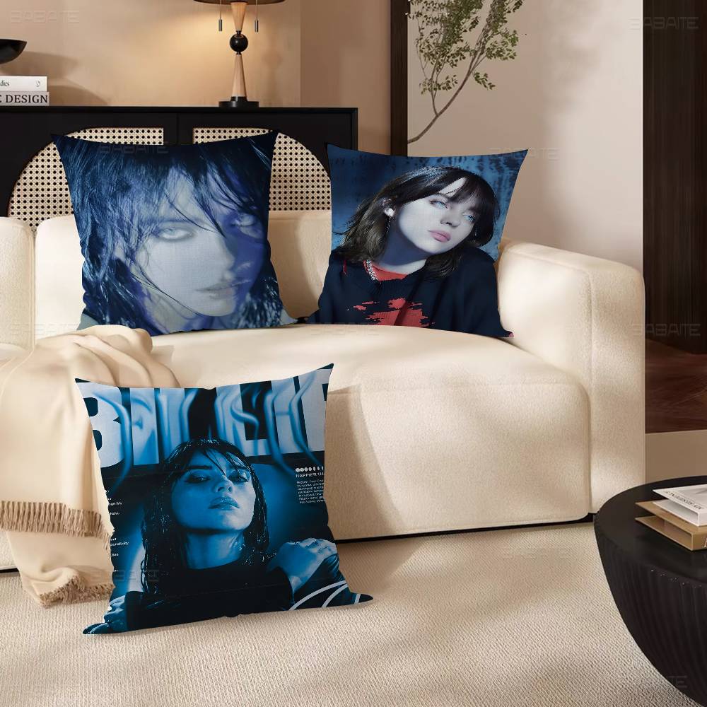 B-Billie E-Eilish Pillow Anime Pillow Sofa Bed Head Pillow Cover Cushion Cover 45x45 Cm Fashion
