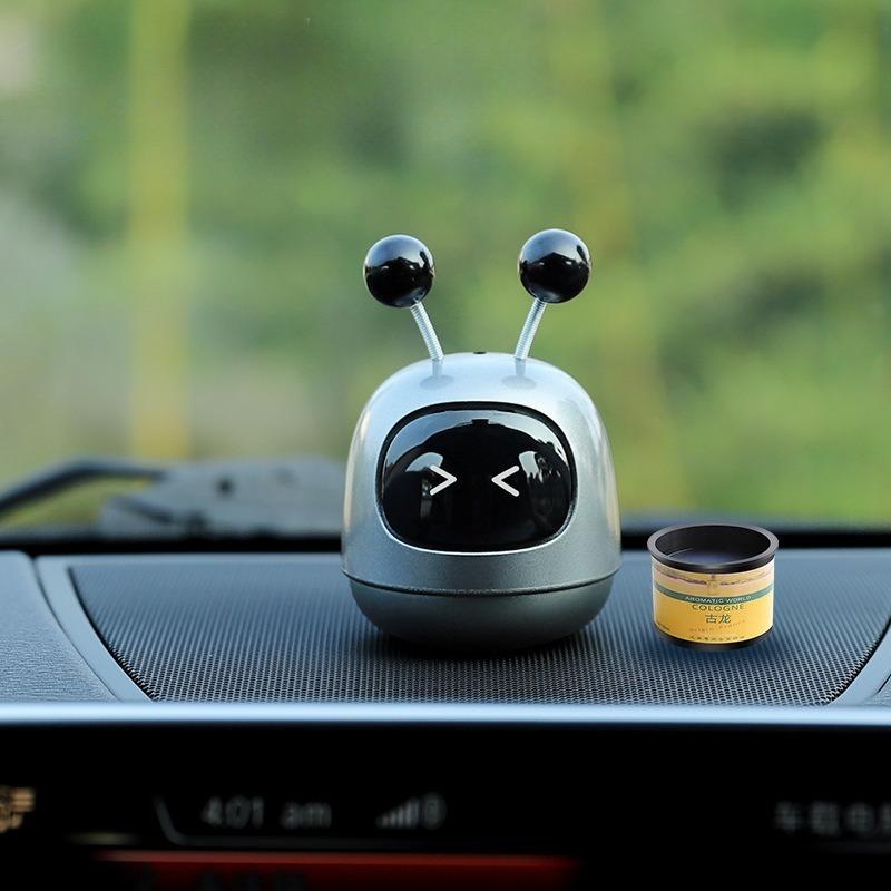 Ambientador para coche robot con clip para colgar en la rejilla de ventilación del salpicadero, aroma duradero, difusor recargable para caravanas, SUV y camiones, aroma para hombres.