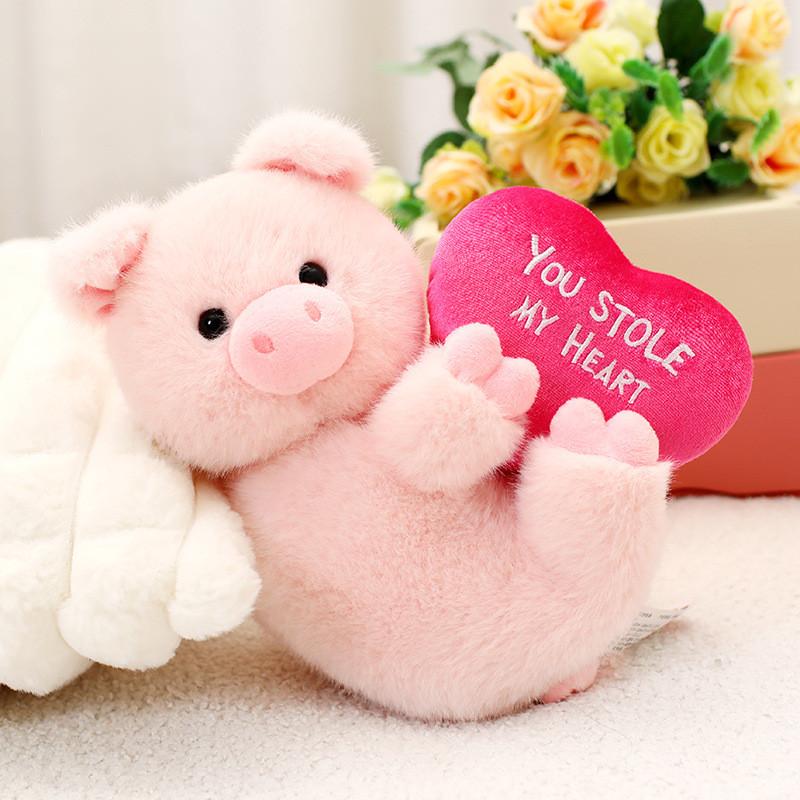 Elephant Premium Quality Plush Toy With Heart Design Charming Pig Doll Great For Celebrations Love