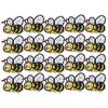 20Pcs Embroidery Cloth Stickers Bee Insect Iron Patches Clothes Backpack Clothing Accessories