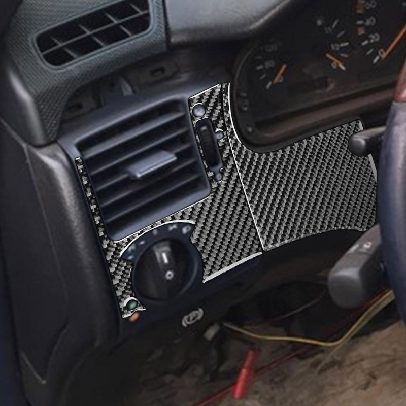 Carbon Fiber Car Interior Accessories Center Console Dashboard Gear Full Set Tuning Stickers For Mercedes W210 E Class 1996-2002
