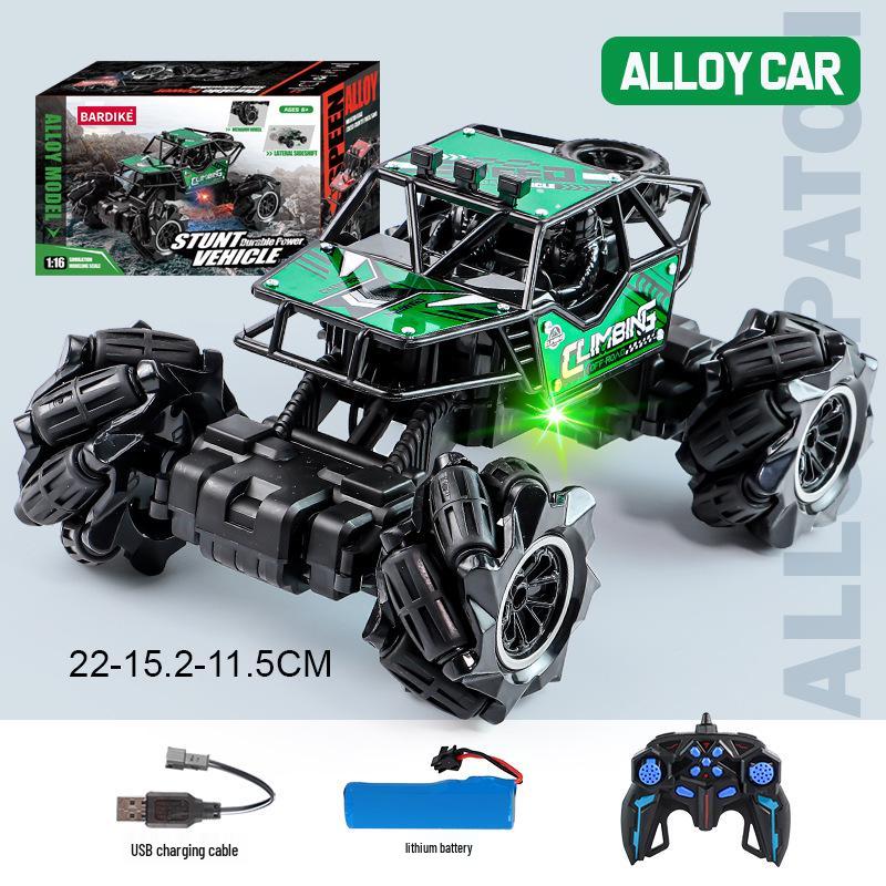 Off-Road Remote Control Climbing Car: High-Speed, 2.4G, Four-Channel, Rechargeable with Lights – Dynamic Toy Vehicle for Kids.