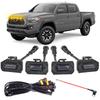 4x 6LED Grille Light Wiring Harness Kit Smoked Amber For Toyota Tacoma TRD Off Road Sport Models Front Grill 2020 2021 2022 2023