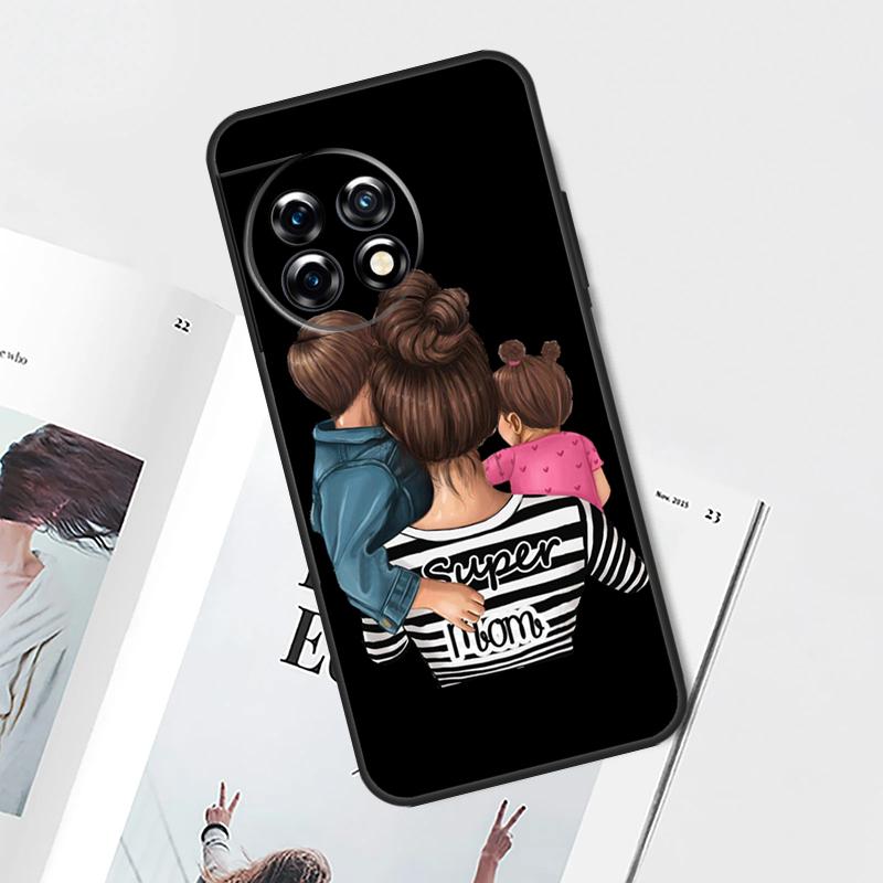 Super Dad Mom Baby Girl Twin Case For OnePlus Nord CE 5 3 4 Lite N20 N30 OnePlus 15 13 12 11 9 10 Pro 13T 13R 10T Cover