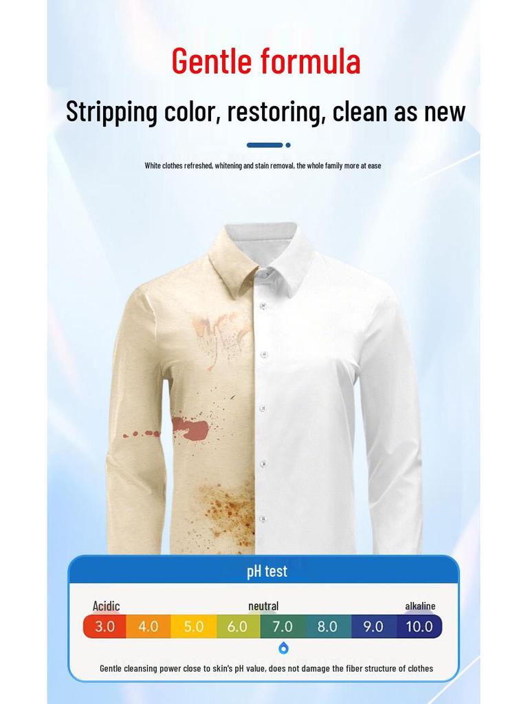 Bleach-Free Stain Remover: Restore White Clothes, Fix Color Bleeding, No Rubbing Needed
