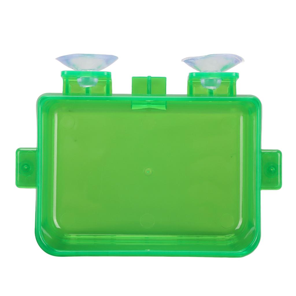 Suction Cup Reptile Feeder Escape Proof Reptile Feeding Food Water Bowl for Bearded Dragon Green
