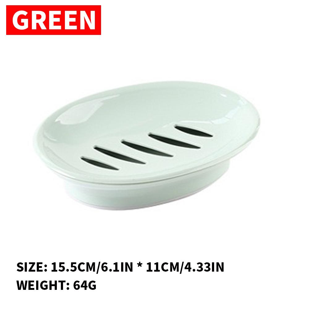 

Европейская овальная мыльница, туалетный пластик, простая двухсекционная дренажная ванная комната, мыльница для умывания зелёный