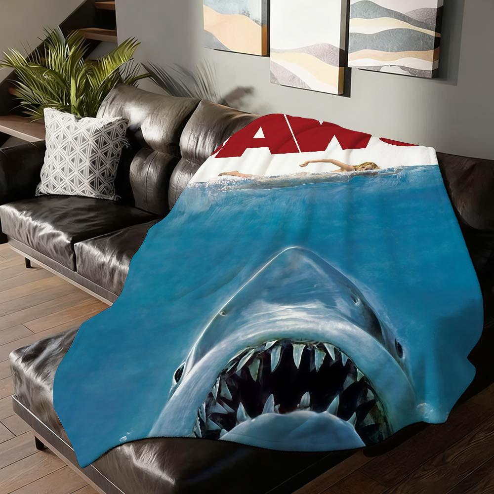 Horrorfilm J Der weiße Hai Decke Für Sofa Büro Bett Flugzeug Reisen Schlafen Entspannen Camping Weich Und Warm