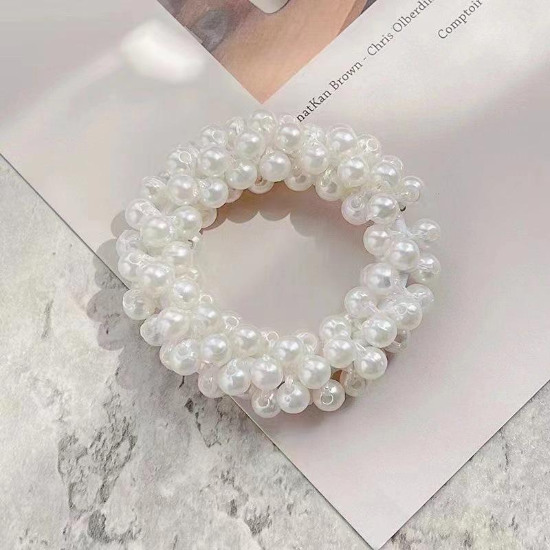 

Жемчужная резинка для волос с бантом для девочек - Милая резинка для волос с цветком