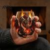 Bar Display Collection Items Mythic Dragon Glass Art Cup 3D Sculpted Drinking with Crystal Ball Unique Whiskey Tasting Cups 400ml Fantasy