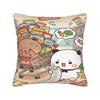 Bear And Panda Bubu Dudu Pillow Cover Novelty Pillow Case For Chair Sofa Home Decoration Cushion Cover Soft Graphic Pillowcases