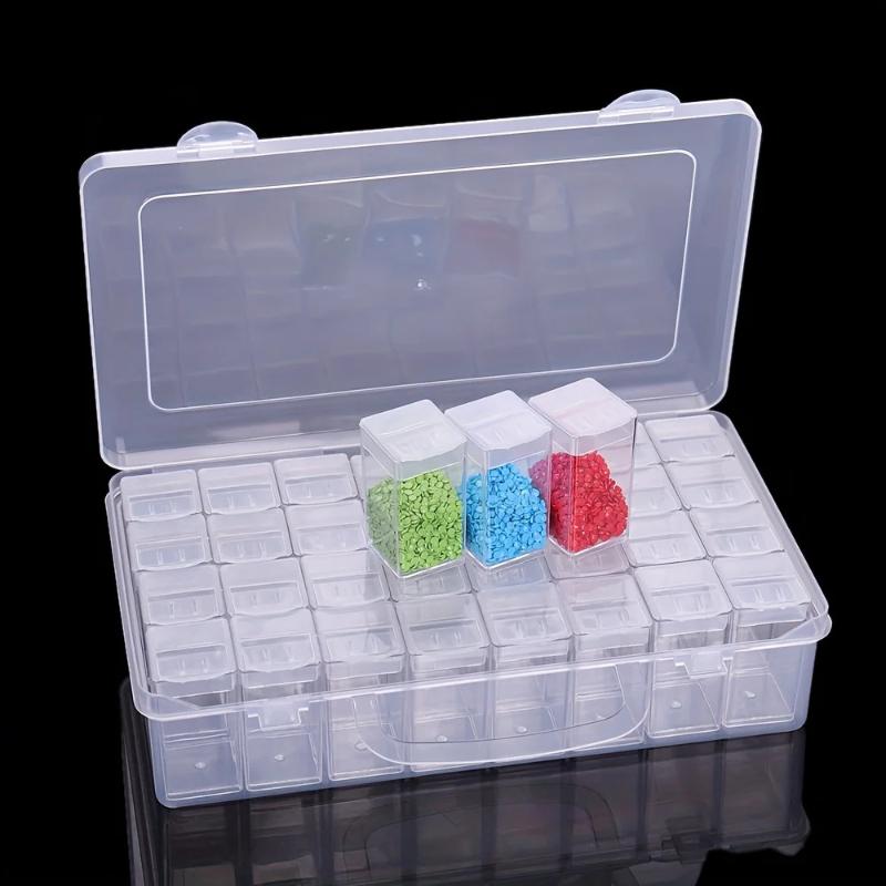 Kunststoff-Aufbewahrungsbox mit mehreren Fächern, Aufbewahrungsbox für Diamond Painting Perlen, Aufbewahrung für DIY-Bastelarbeiten, Schmuckaufbewahrungsbox
