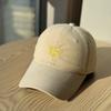 Spring and summer new heart-embroidered baseball cap for men and women, casual and versatile, soft-top pure cotton cap, suitable for large head