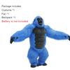 Adult Inflatable King Kong Costume Colorful Plush Gorilla Suit for Halloween Carnival Party Mascot Dress Up