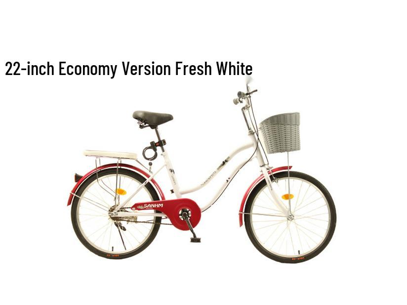 22-inch Unisex Bicycle for Commuting and Student Use - Lightweight, Medium and Large Sizes, Suitable for Cycling