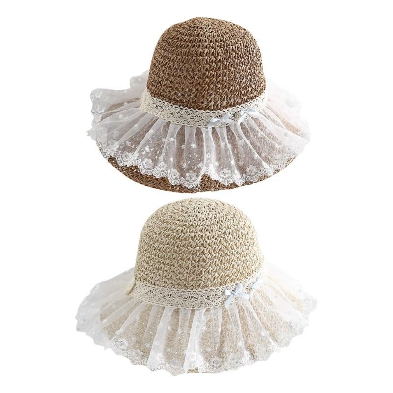 Stylish Crochet Mesh Wide Brims Sun Hat For Women Lightweight Summer Beach Accessory Sun Shielding for Holiday Vacation