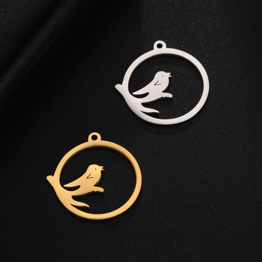 Teamer 5pcs Fashion Charms for Jewelry Making Stainless Steel Charm Pendant DIY Bracelets Necklace Jewelry Accessories Wholesale