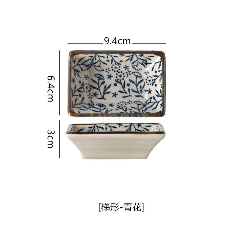 Kleine japanische Keramikplatte Retro Brennofen Glasur Barbecue Mini Dip Schale Sashimi Sushi Sojasauce Schale kleine Schreibtisch Snackplatte