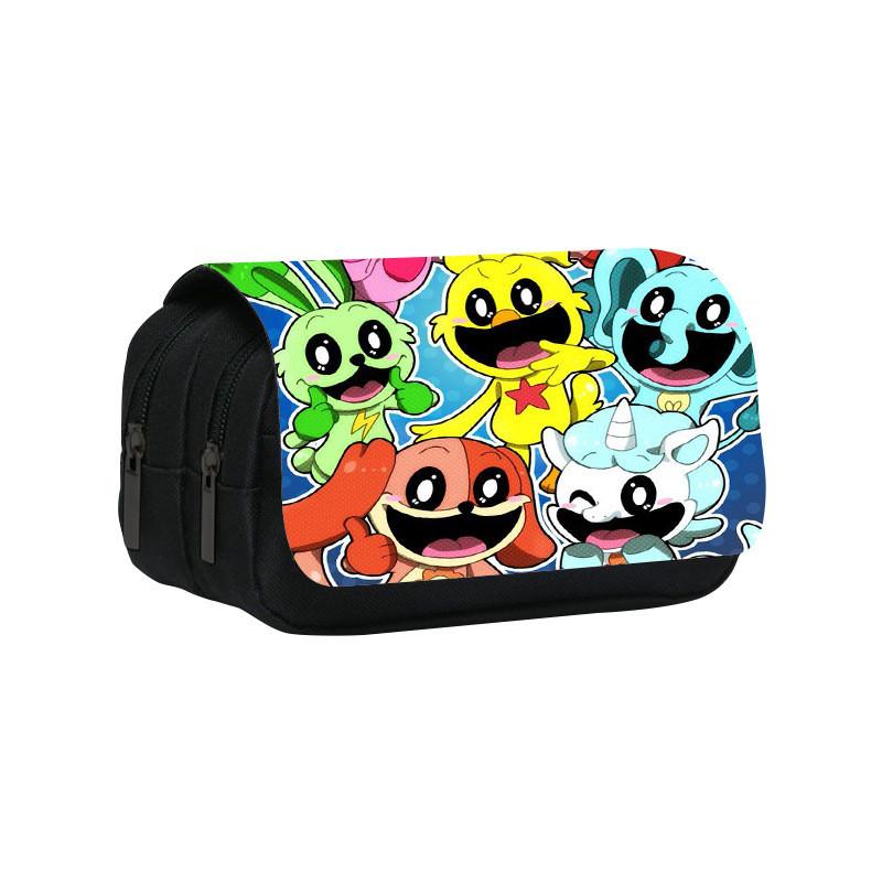 Smiling Critters Kids Pencil Bag With Durable Nylon For School And Travel