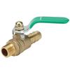 G1Celsius4   Male to 8Celsius10Celsius12mm Hose Barb   Valve Green Lever Handle Thicken Brass Valve(8mm)