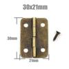 Decorative Mini Brass Cabinet Hinges 10 - 25PCS, Small Hardware for Jewelry Boxes Wine Cabinets Small Cabinet Doors