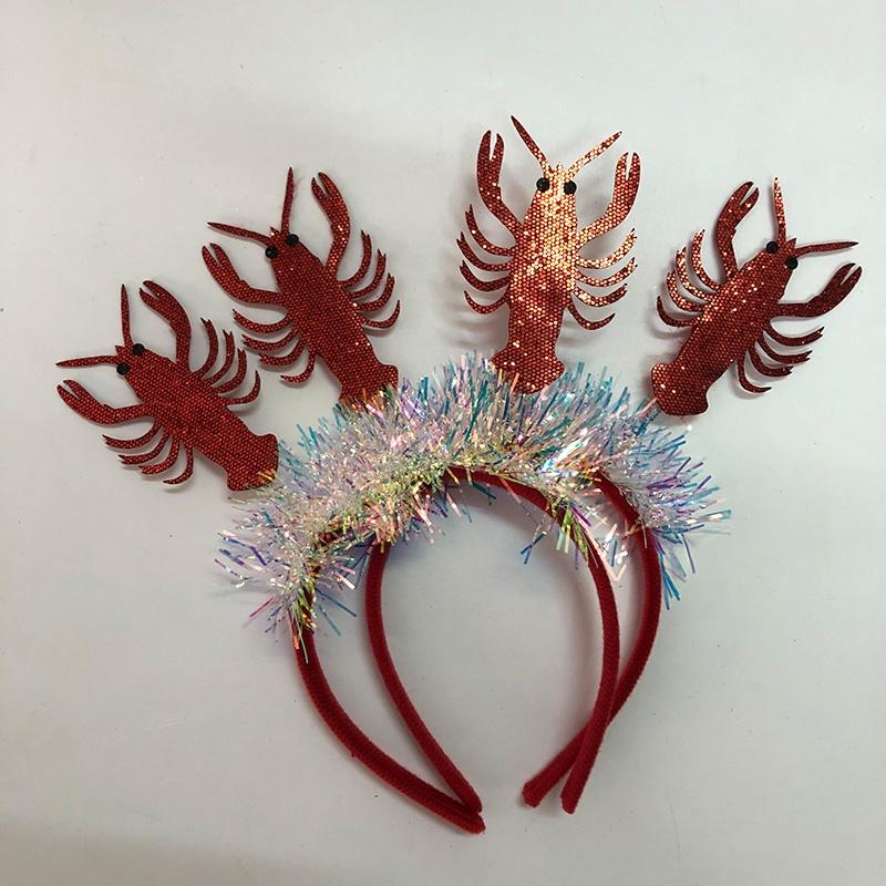 Cute Crab Lobsters Shape Hair Hoop Women Makeup Headband for Children Festival Party Performance Hair Accessories