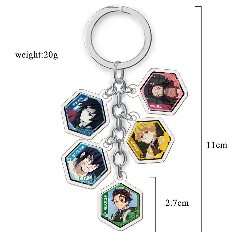 Anime Demon Slayer Acrylic Keychain Transparent Charm Manufacturer Direct Supply Multiple Styles Bulk Custom Beautiful Design