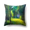 Forest Landscape Pattern Decorative Pillowcase Car Sofa Square Cushion Pillowcase