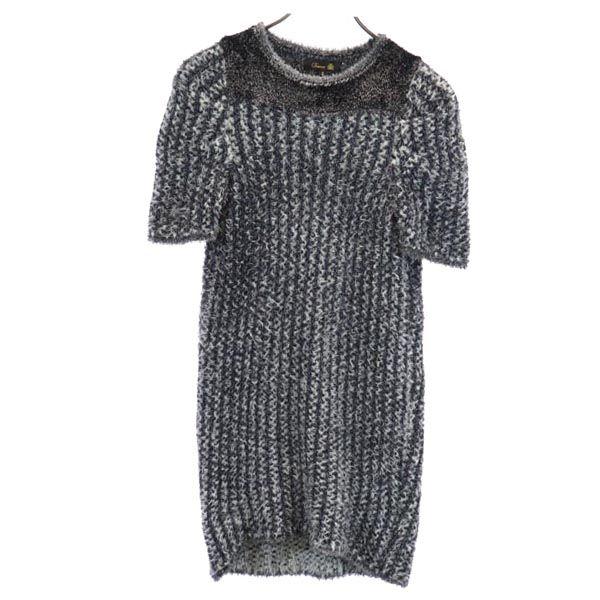 

Платье мини с коротким рукавом в полоску, 2, сделано в Японии, женское, б/у