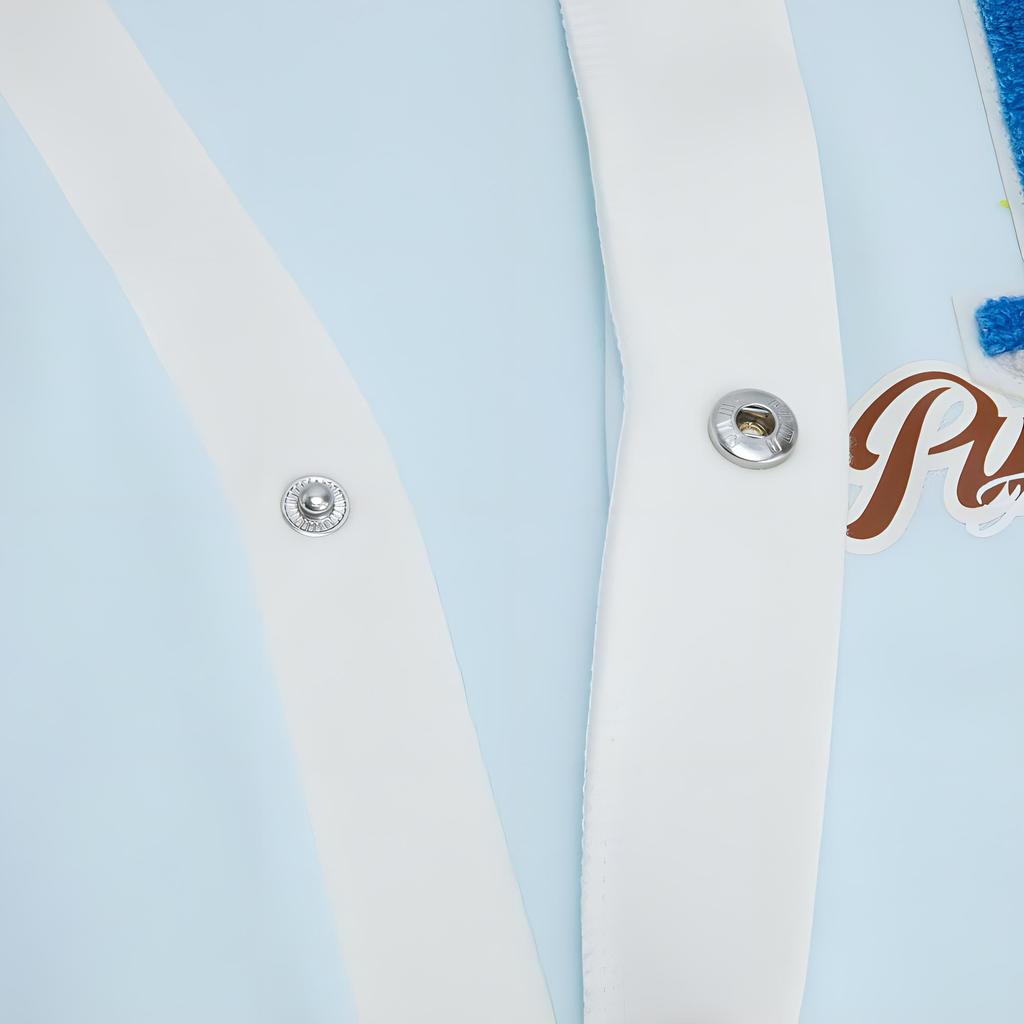 Puma Color Block Casual Long Sleeve Knit Top Unisex Tops Light-Blue 625798-23