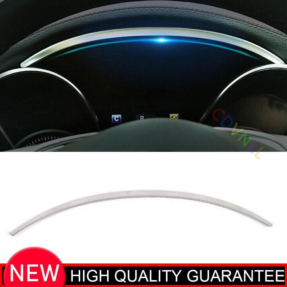 For Benz C-Class W205 2015-2021 Sliver Steel Console Dashboard Speaker Ring Trim