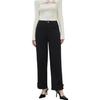 ELLE High-Waisted Straight Leg Jeans Women bottoms Black EQ35836