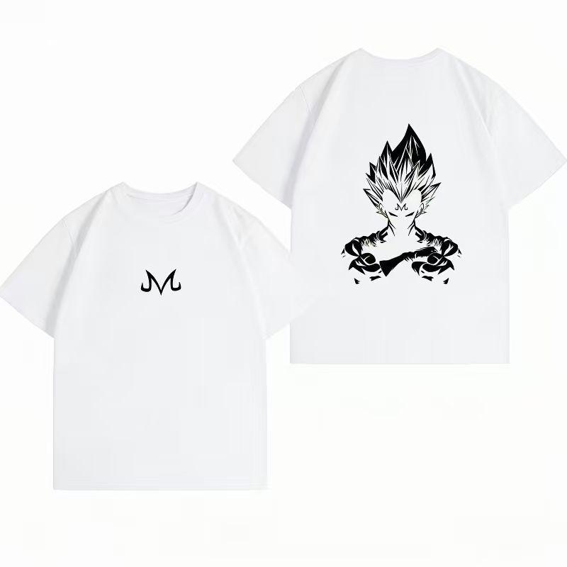 Unisexs Clothing New 100 Cotton Summer TShirt Bandai Dragon Ball Unisexs TShirt Majin Vegeta Print Casual Unisexs TShirt S