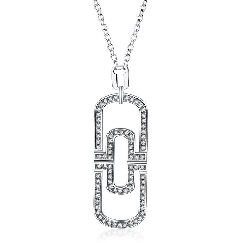 New Year's New Hollow Paperclip Long Women's Clavicle Chain Fashion Clothes Pendant Necklace