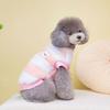 Fleece Pet Clothes Warm Striped Pull Ring Sweatshirt For Small Medium Dogs Teddy Bichon Pullover Puppy Sweater For Yorkie