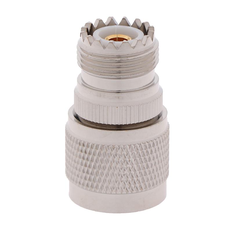 1ks adaptér pro koaxiální kabel typu N, samec na UHF SO-239, samice, rovný, RF, 5V, 12V, 220V ...