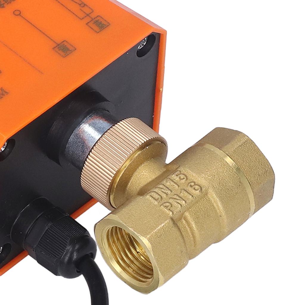Motorized Ball Valve 2 Wire 2 Way Normally Closed DN15 Brass ABS Synchronous Motor AC220V