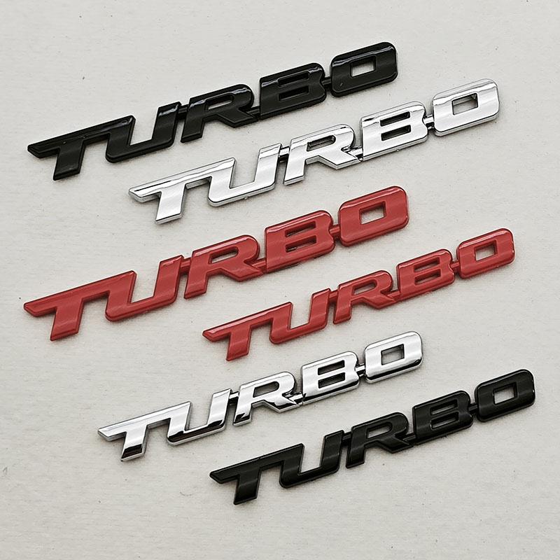 Car Sticker Turbocharged Logo Turbo 3D ABS Badge Car Modification Accessories Rear Marked Side Marking Decorative Car-Sticker