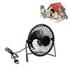 Ventilatore alimentato da pannello solare 5W USB 360 gradi regolabile pannello solare ventilatore serra per pollaio esterno cuccia per cani