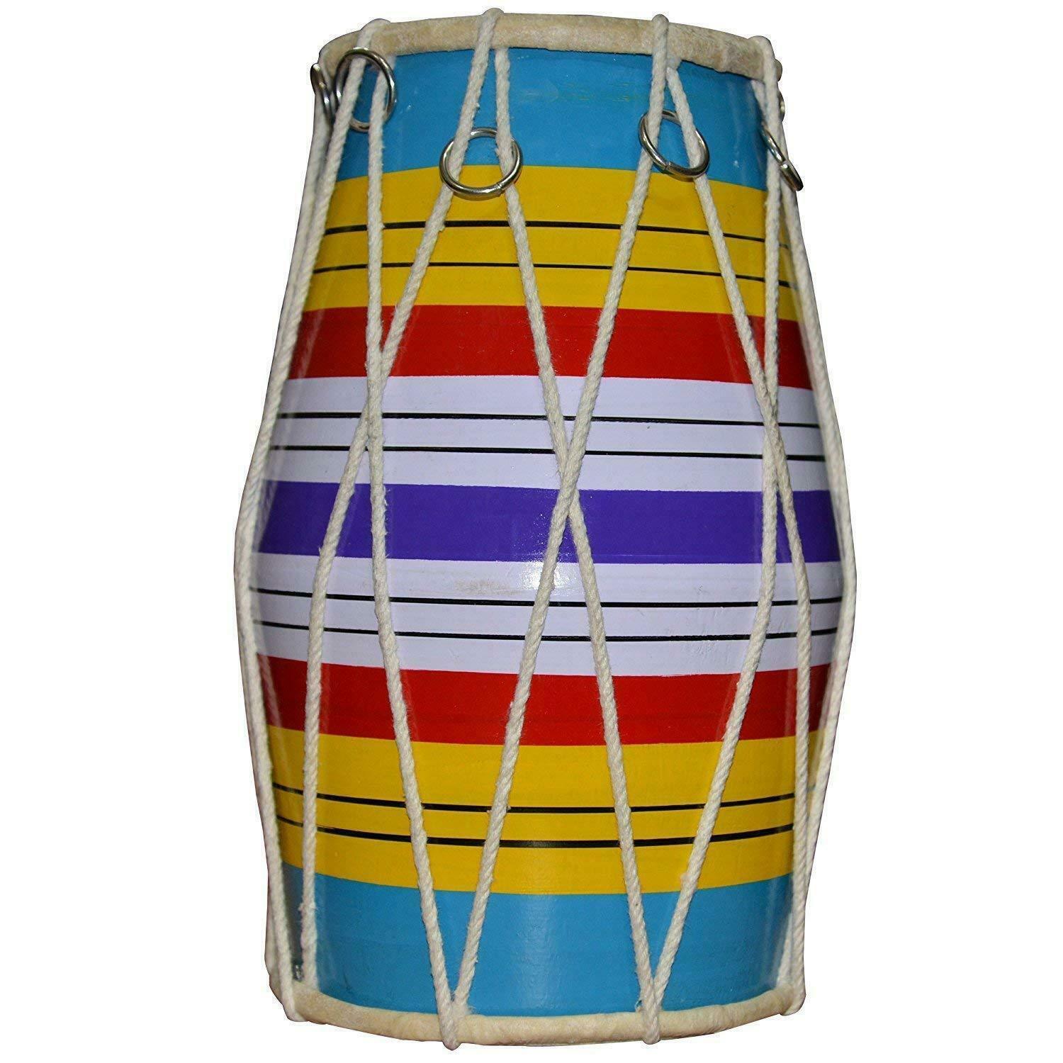 Handicraft Wooden Rope Small Dholak for Kids | Traditional Musical Instrument Toy