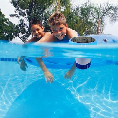 Solar Pool Ionisator Leuchtender Chlorhalter 7 Farben Einstellbare Chemikalienzufuhr Poolreiniger Anti-Sink-Ausrüstung