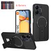 Magnetic Carbon Stand Case For Redmi A3 A3X A5 13 13C 14C 15C POCO C61 C65 M6 X6 X7 K80 F7 C71 Pro 4G 5G Wireless Charing Cover