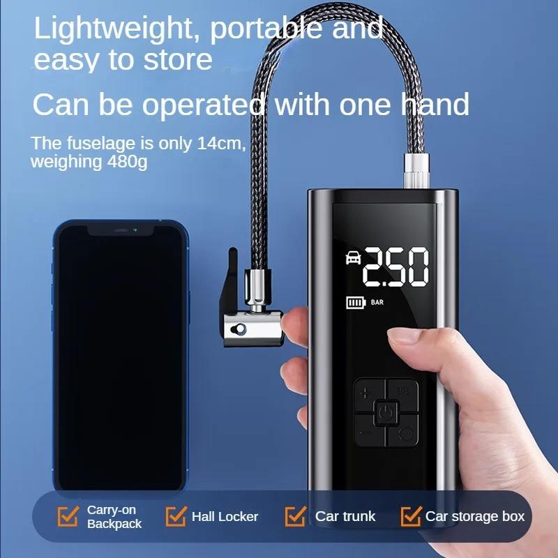 Portable Tire Inflator Rechargeable Electric Inflator For Car Bicycle Digital Air Compressor Football Ball Inflator Pump