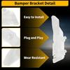 1 Pair Front Bumper Bracket for Infiniti G37 Q60 No.62223JL00A/62222JL00A White Left Right Driver Passenger Side